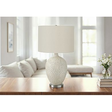 Lighting Table Lamp Cream Ceramic Ivory Cream Shade Contemporary