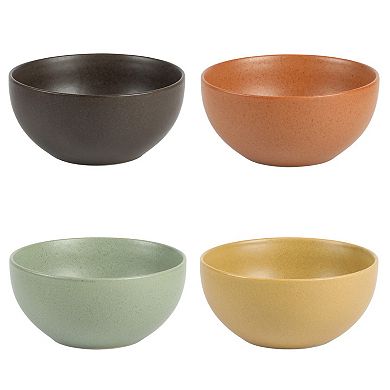 Gibson Elite Capetown Assorted Color Reactive Glaze Round Stoneware Dinnerware Set