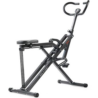 Sunny Health & Fitness Row-N-Ride Squat Machine, Adjustable Resistance and 300LB Weight Capacity