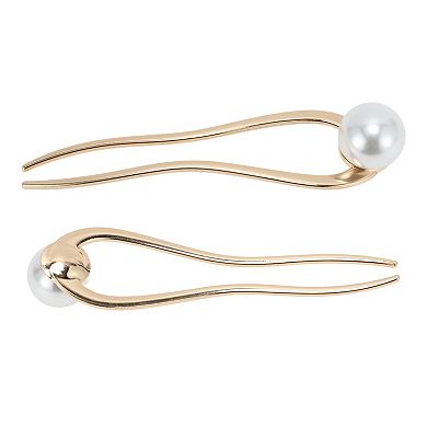 4.33"x1.06" U-shaped Decorative Hairpin for Women 1 Pc