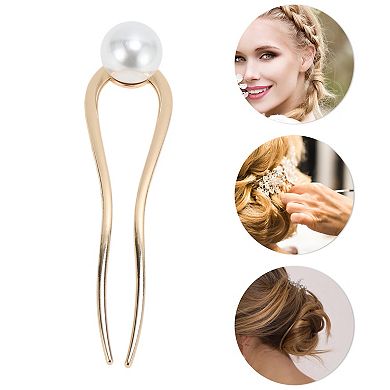 4.33"x1.06" U-shaped Decorative Hairpin for Women 1 Pc
