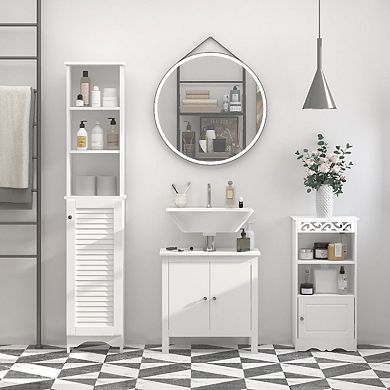Storage Cabinet with Shelves, Narrow Cabinet for Bathroom or Bedroom