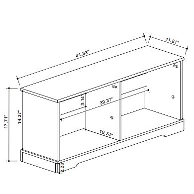 Shoe Bench with 2 Flip Drawers & Adjustable Shelves, Entryway Storage Bench for Hallway Bedroom