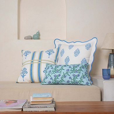 Rasa Lumbar Pure Linen Throw Pillow Cover