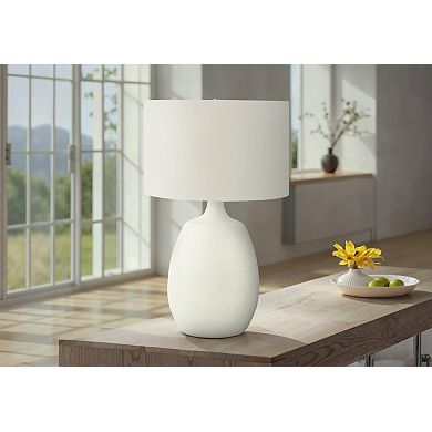 Lighting Table Lamp Ivory Cream Shade Cream Resin Contemporary