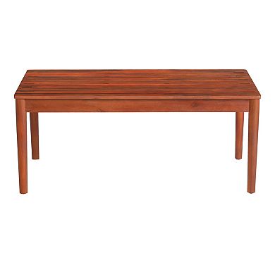 KWPZQEB Brian Coffee Table, Wooden Slat Design Outdoor Table for Garden, Backyard