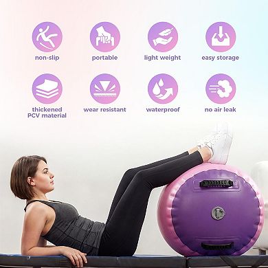 Inflatable Air Roller for Gymnastics Training, Tumbling Barrel for Kids Junior Gymnasts Yoga