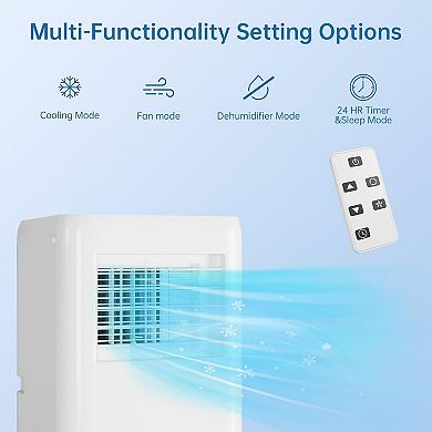 10,000 BTU Portable Air Conditions, 3-in-1 AC Unit with Dehumidifier & Fan, Cools, Remote Control