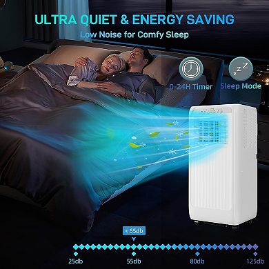 10,000 BTU Portable Air Conditions, 3-in-1 AC Unit with Dehumidifier & Fan, Cools, Remote Control