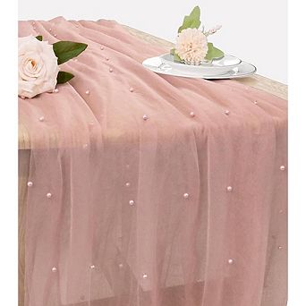 Tulle Lace Table Runner Elegant Sheer Fabric for Wedding & Party Decor