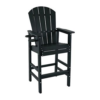 HDPE Bar Height Adirondack Chair with Cup Holder