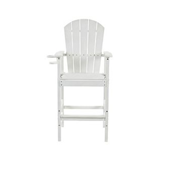 HDPE Bar Height Adirondack Chair with Cup Holder