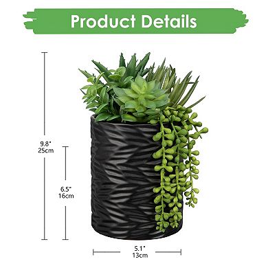 Artificial Succulents in Ceramic Pots