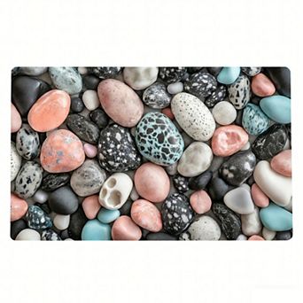 Mixed Color Pebble Floor Mat, Durable Non-Slip Bathroom Floor Mat