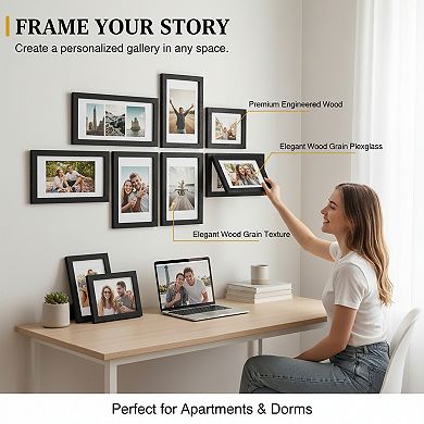 Picture Frame Set 15 Pack Collage Wall Decor Multi Sizes