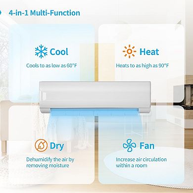 18000 BTU Mini Split Air Conditioner with Pre-Charged Heat Pump