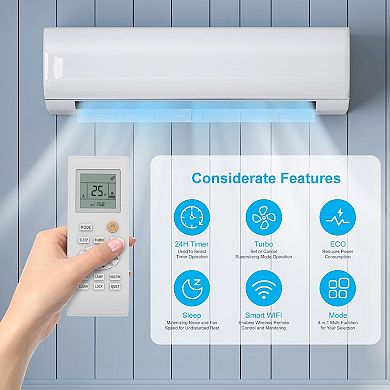 18000 BTU Mini Split Air Conditioner with Pre-Charged Heat Pump