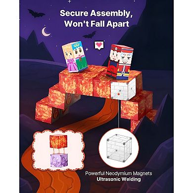 Magnetic Building Blocks Set for Kids 100 Pieces, Dual‑Sided Panels