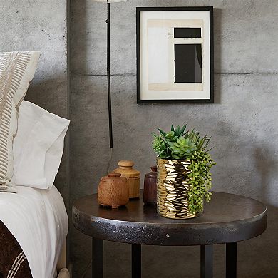 Artificial Succulents in Ceramic Pots