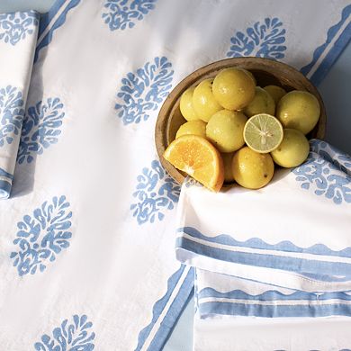 Nila Pure Linen Hand Printed Table Runner
