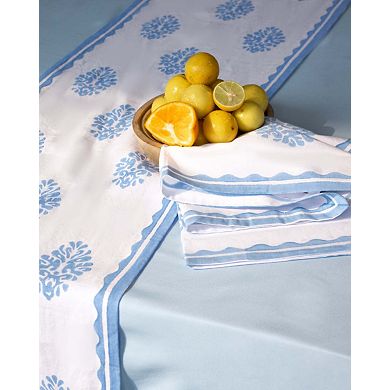 Nila Pure Linen Hand Printed Table Runner