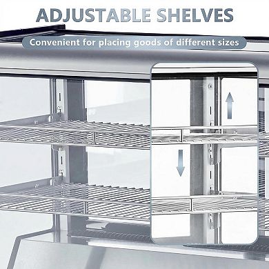 Countertop Display Refrigerator, 6.5 Cu.Ft Commercial Merchandiser, Interior LED Lighting