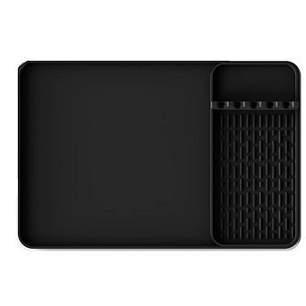 Zoulao Heat Resistant Silicone Counter Mat for Air Fryer,Microwave,Oven,with Accessory Holder