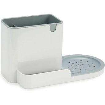 Large White Kitchen Sink Caddy, Sponge Brush Storage Organizer