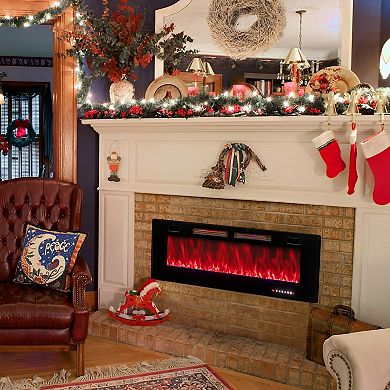 50 Inch Ultra Thin Electric Fireplace with Alexa App Control