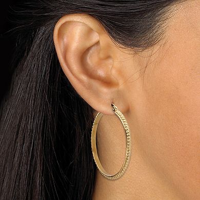 4 Cttw. 6-Pair CZ Stud & Hoop Set Goldtone & Gold Ion Plated Stainless Steel