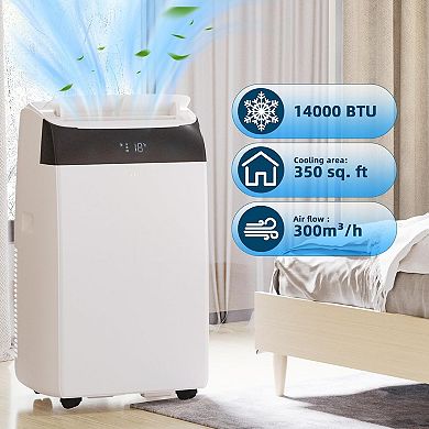 14,000 BTU Portable Air Conditioner, Cools 750 Sq.Ft, 3-in-1 AC Unit, Dehumidifier & Fan with Remote