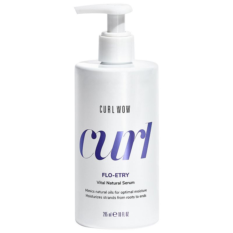 Curl Wow Flo-etry Vital Natural Serum – With Naked Technology; Rich-oil blend moisturizes dry, dehydrated strands from root to tip for instantly plump, plush, juicy curls. No weight or greasy feel!