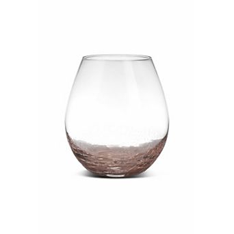 NutriChef Stemless Wine Glasses, 15oz, Hand Blown, Dishwasher Safe, Gift Set for Wine Lovers