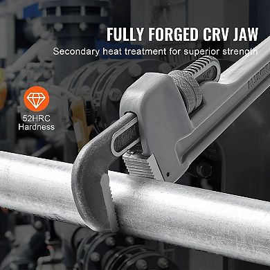 Aluminum Pipe Wrench with Heat-Treated Jaws for Plumbing and Mechanical Work