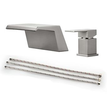 Single-Handle Tub Deck Mount Stainless Steel Roman Tub Faucet