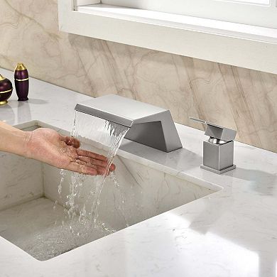Single-Handle Tub Deck Mount Stainless Steel Roman Tub Faucet