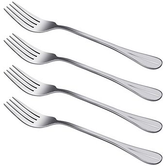 Dinner Forks Set of 4 Stainless Steel Forks 7.3" Household Fruit Salad Dessert Steak Fork Tableware