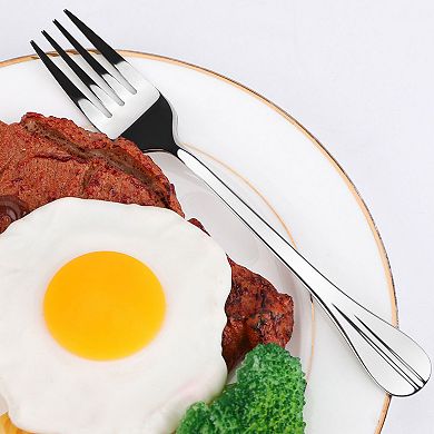 Dinner Forks Set of 4 Stainless Steel Forks 7.3" Household Fruit Salad Dessert Steak Fork Tableware