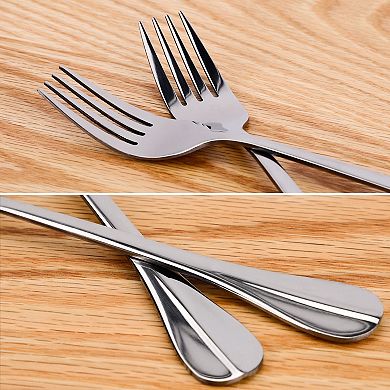 Dinner Forks Set of 4 Stainless Steel Forks 7.3" Household Fruit Salad Dessert Steak Fork Tableware
