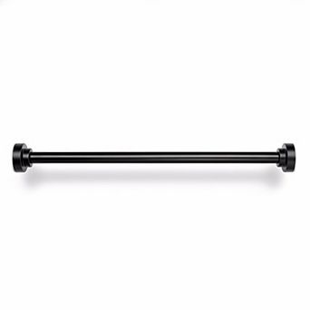 32-68 Inch Spring Tension Shower Rod, No-Drill Anti-Slip Never Rust, Black