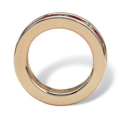 Simulated Birthstone Ring Charm in Gold-Plated