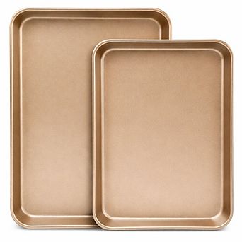 NutriChef 2 pc Medium & Large Nonstick Carbon Steel Cookie Sheets