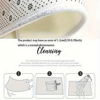 Mixed Color Pebble Floor Mat, Durable Non-Slip Machine Washable Floor Mat