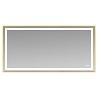 Wall Mount LED Bathroom Vanity Mirror with Dimmable Lights and Anti-Fog