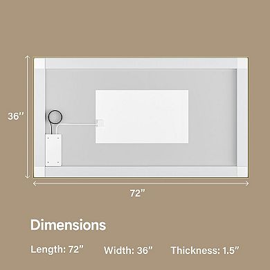 Wall Mount LED Bathroom Vanity Mirror with Dimmable Lights and Anti-Fog