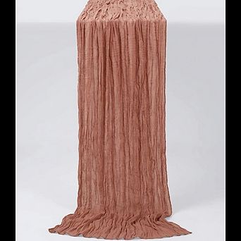 Blush Cheesecloth Table Runner, Boho Rustic Gauze, Wedding & Party Decor