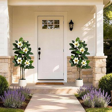 48" Faux Rubber Tree with Real Touch Leaves