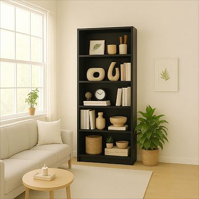 KWPZQEB Modern Display Shelf & Bookcase, 5-Tier Tall Bookshelf for Living Room