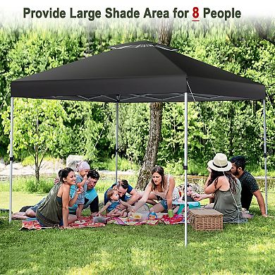 10x10 Pop Up Canopy Tent with Wheeled Carry Bag and Adjustable Height