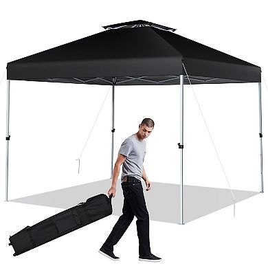 10x10 Pop Up Canopy Tent with Wheeled Carry Bag and Adjustable Height
